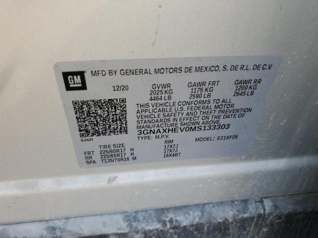 2021 CHEVROLET EQUINOX LS - 3GNAXHEV0MS133303