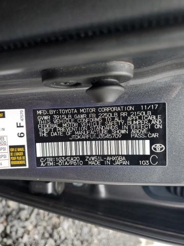 2018 TOYOTA PRIUS JTDKARFU1J3545709