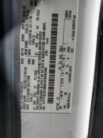 2019 FORD TRANSIT T- 1FTYE2CM8KKB68300