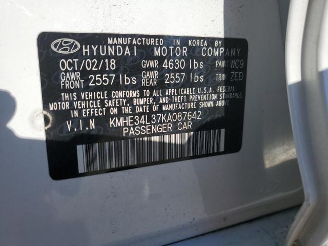 2019 HYUNDAI SONATA HYBRID - KMHE34L37KA087642