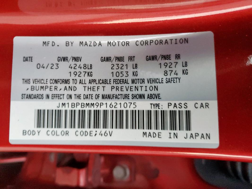 2023 MAZDA 3 PREMIUM JM1BPBMM9P1621075