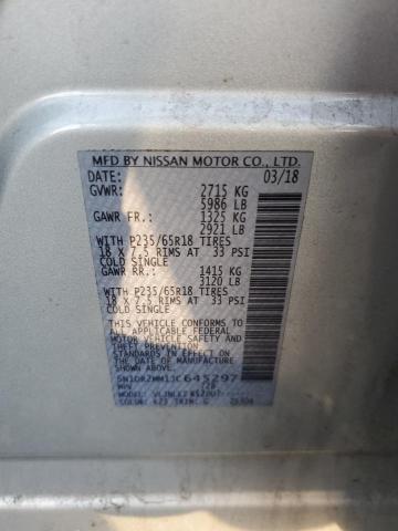 2018 NISSAN PATHFINDER 5N1DR2MM1JC645297