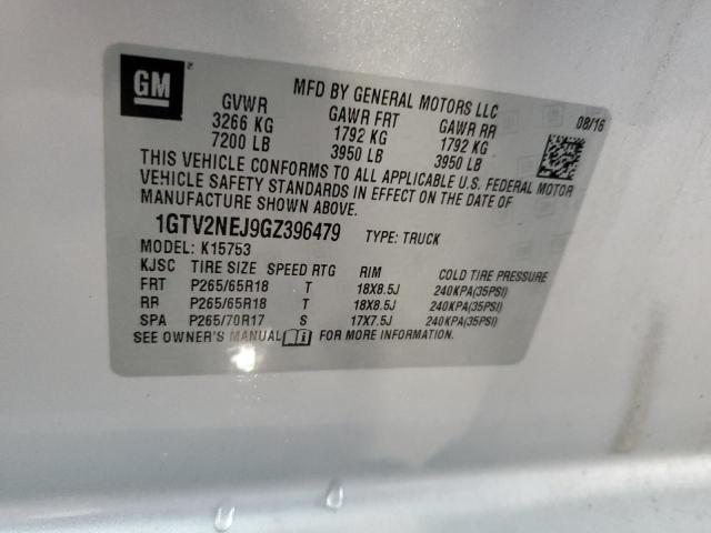 2016 GMC SIERRA K1500 SLT 1GTV2NEJ9GZ396479