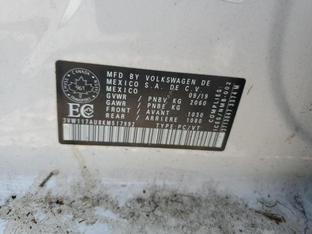2019 VOLKSWAGEN GOLF SPORTWAGEN S 3VW117AU8KM517992