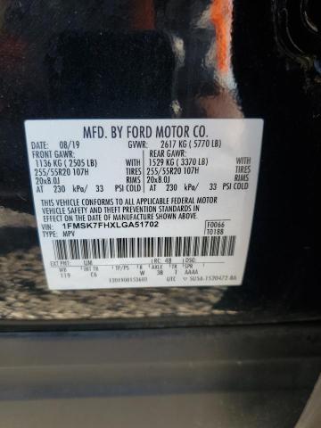 2020 FORD EXPLORER L - 1FMSK7FHXLGA51702