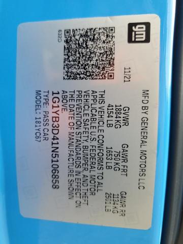 2022 CHEVROLET CORVETTE S - 1G1YB3D41N5106858