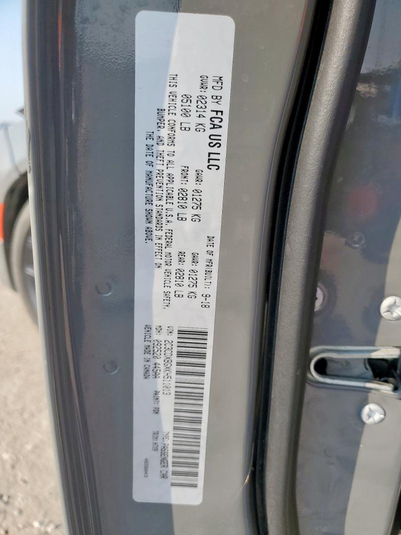 2019 DODGE CHARGER SX 2C3CDXBGXKH511013