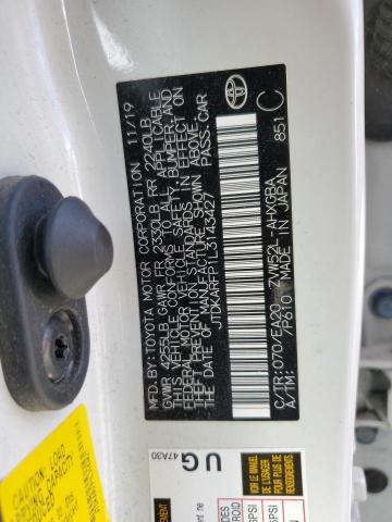 2020 TOYOTA PRIUS PRIM JTDKARFP1L3143427