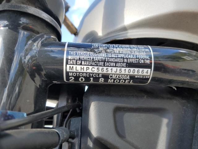 2018 HONDA CMX500 A MLHPC5651J5100664
