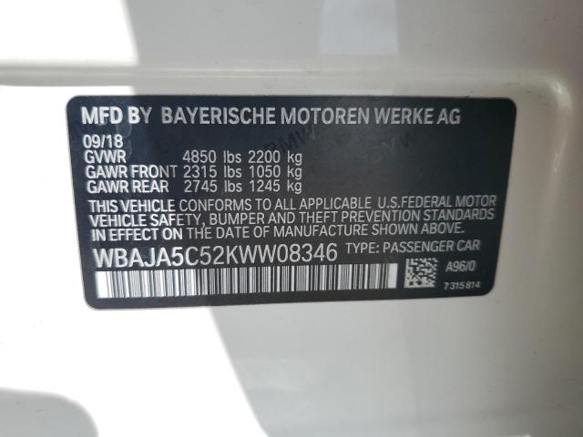 2019 BMW 530 I WBAJA5C52KWW08346
