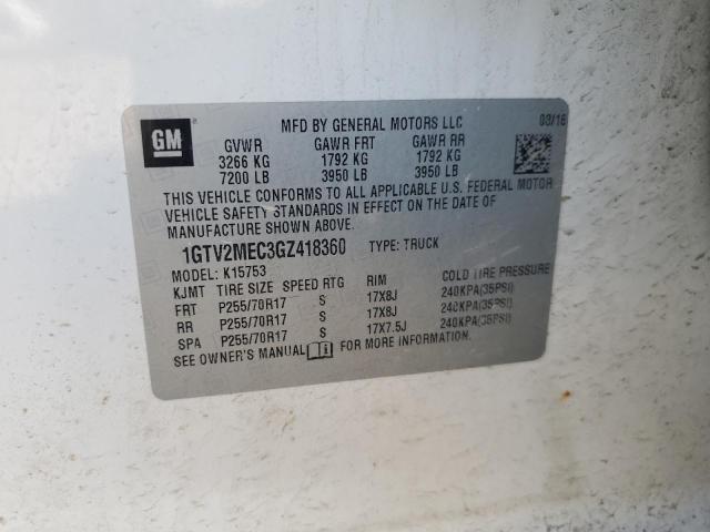 2016 GMC SIERRA K15 1GTV2MEC3GZ418360