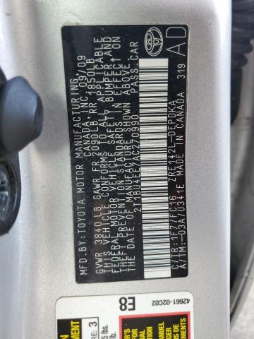 2010 TOYOTA COROLLA BA - 2T1BU4EE7AC270990