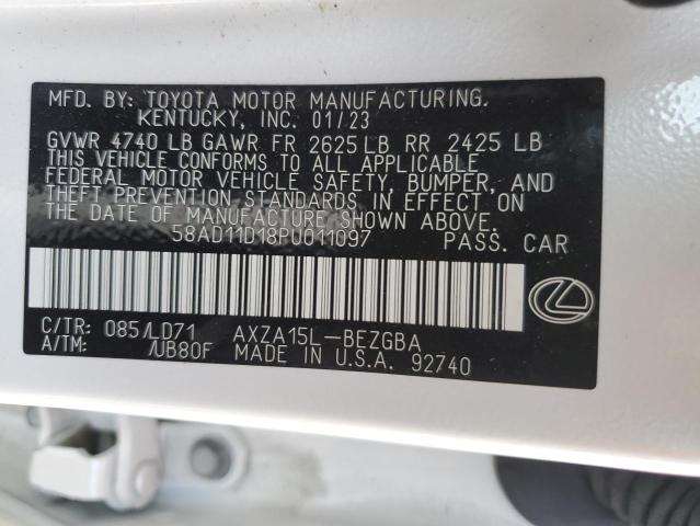 2023 LEXUS ES 250 BAS 58AD11D18PU011097