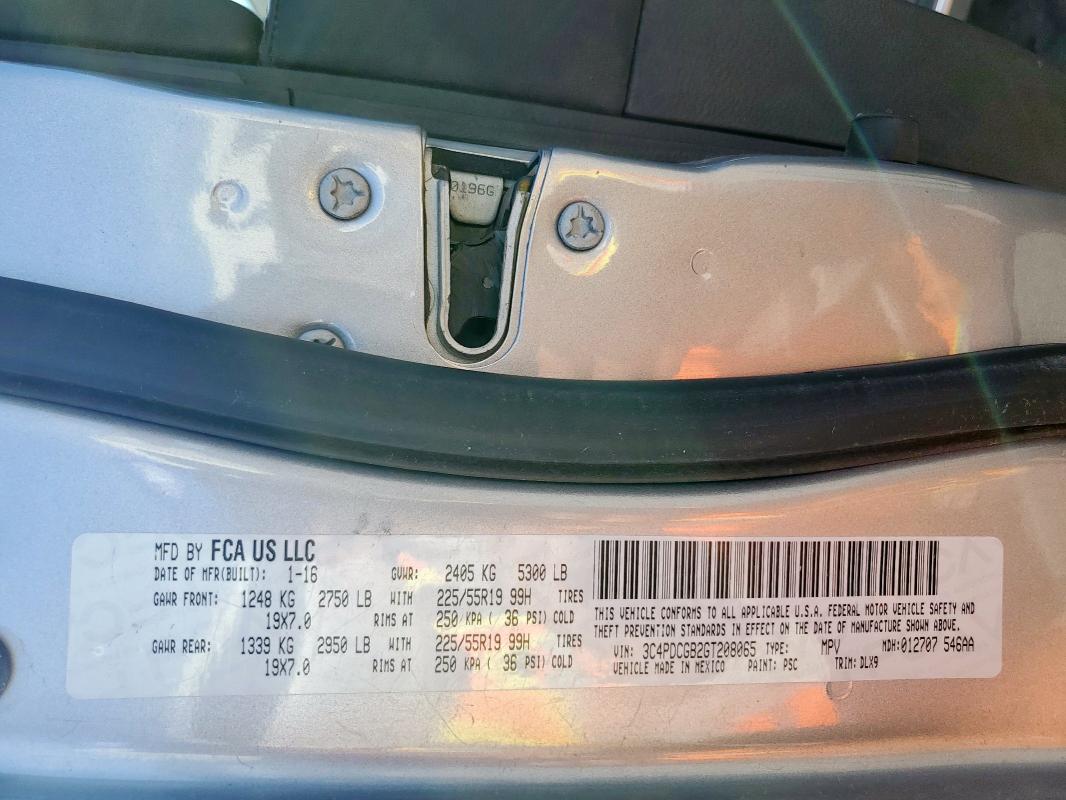 2016 DODGE JOURNEY CR 3C4PDCGB2GT208065