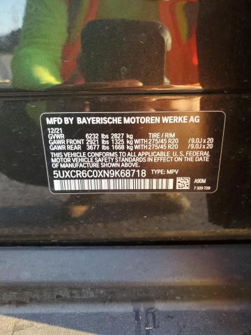 2022 BMW X5 XDRIVE4 - 5UXCR6C0XN9K68718