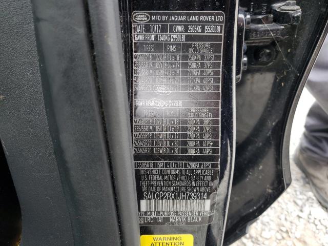 2018 LAND ROVER DISCOVERY SALCP2RX1JH739314
