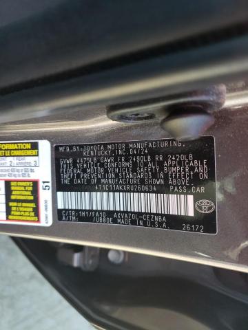 2024 TOYOTA CAMRY LE 4T1C11AKXRU260634