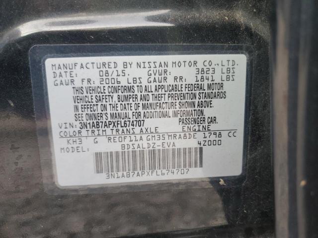 2015 NISSAN SENTRA S 3N1AB7APXFL674707