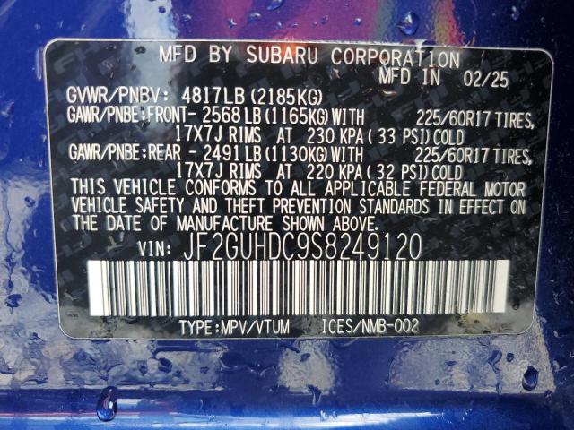 2025 SUBARU CROSSTREK JF2GUHDC9S8249120