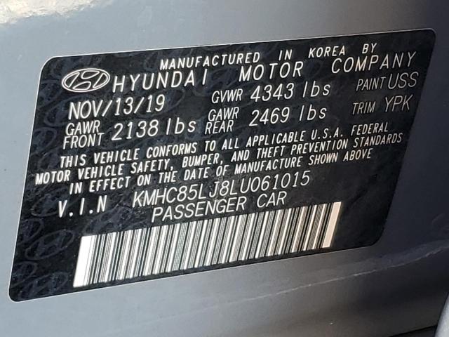 2020 HYUNDAI IONIQ LIMITED - KMHC85LJ8LU061015
