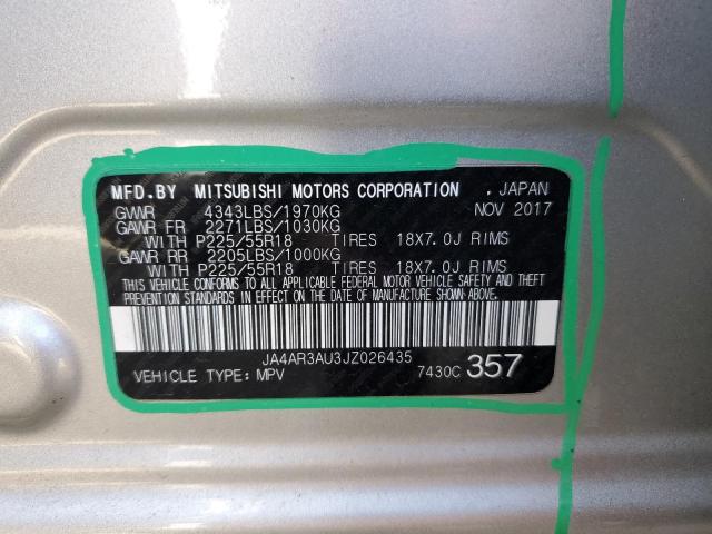 2018 MITSUBISHI OUTLANDER JA4AR3AU3JZ026435