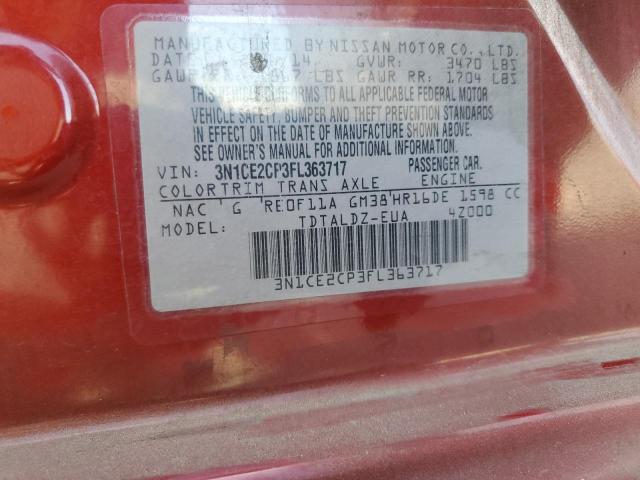 2015 NISSAN VERSA NOTE 3N1CE2CP3FL363717