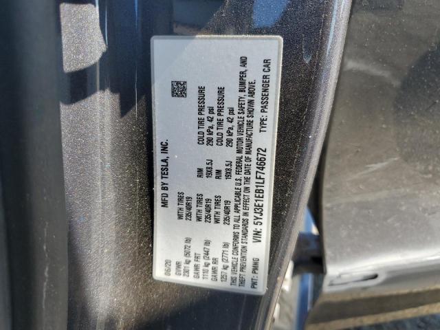 2020 TESLA MODEL 3 5YJ3E1EB1LF746672