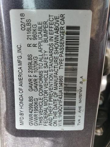 2018 HONDA ACCORD EX #3296327486