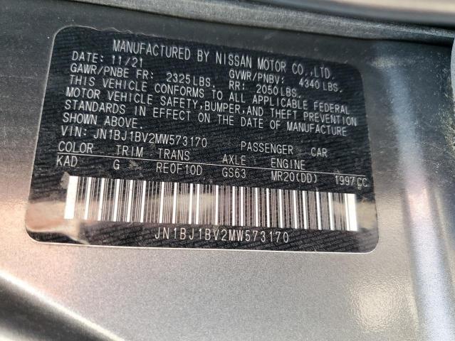 2021 NISSAN ROGUE SPORT SV JN1BJ1BV2MW573170