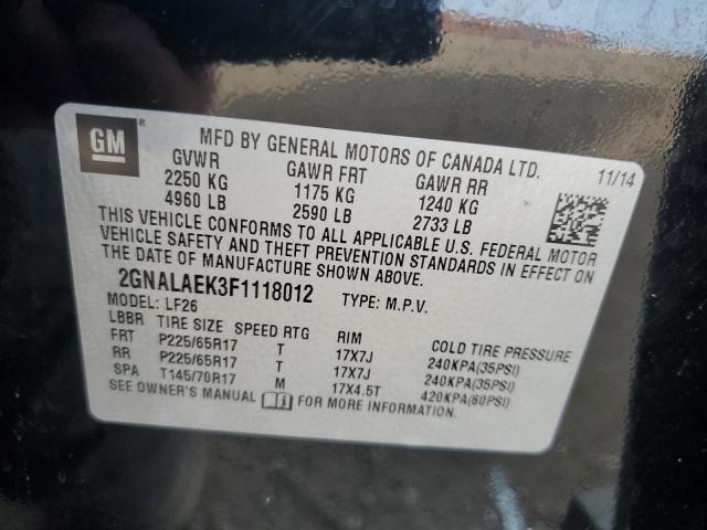 2015 CHEVROLET EQUINOX LS - 2GNALAEK3F1118012