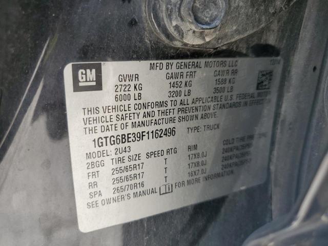 2015 GMC CANYON SLE 1GTG6BE39F1162496