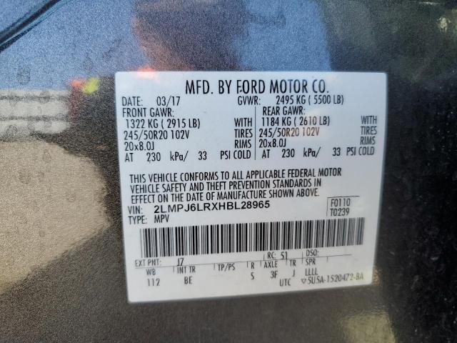 2017 LINCOLN MKX RESERV 2LMPJ6LRXHBL28965