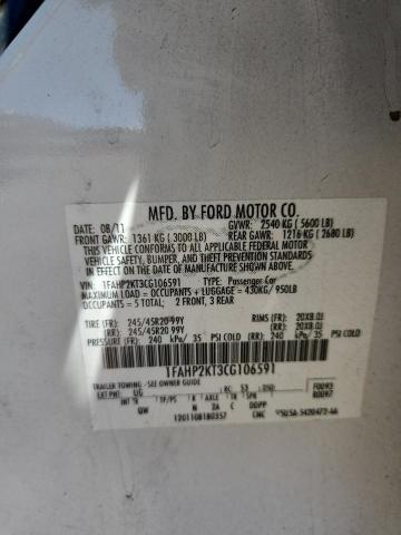 2012 FORD TAURUS SHO - 1FAHP2KT3CG106591