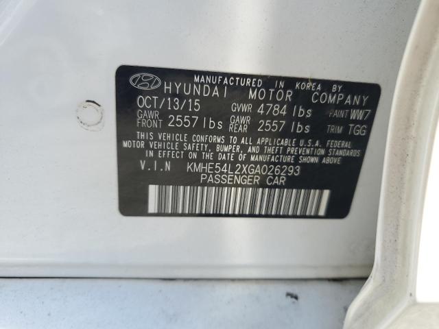2016 HYUNDAI SONATA PLUG-IN HYBRID KMHE54L2XGA026293