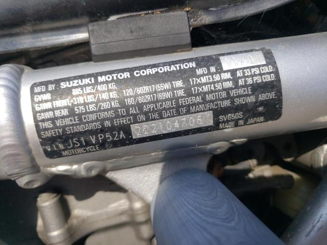 2002 SUZUKI SV650 S JS1VP52A222104706