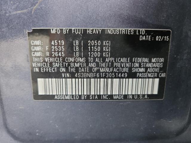 2015 SUBARU LEGACY 2.5 - 4S3BNBF61F3051449