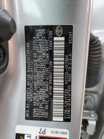 2017 TOYOTA CAMRY LE 4T1BF1FK9HU777508