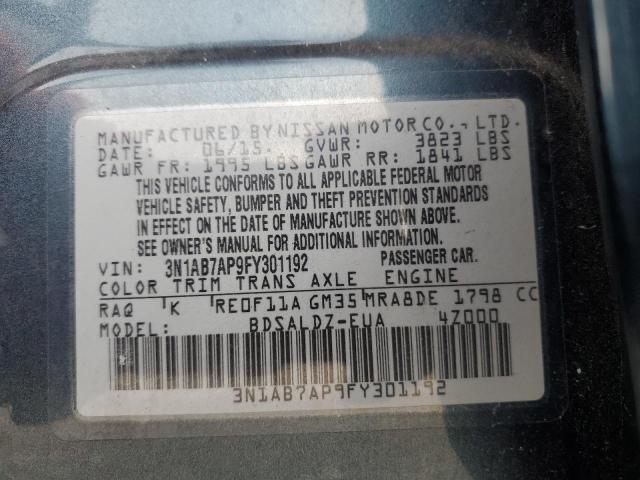 2015 NISSAN SENTRA S - 3N1AB7AP9FY301192