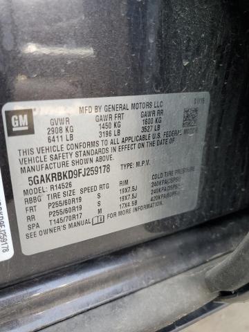 2015 BUICK ENCLAVE 5GAKRBKD9FJ259178