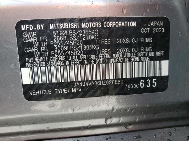2024 MITSUBISHI OUTLANDER JA4J4VA86RZ026860