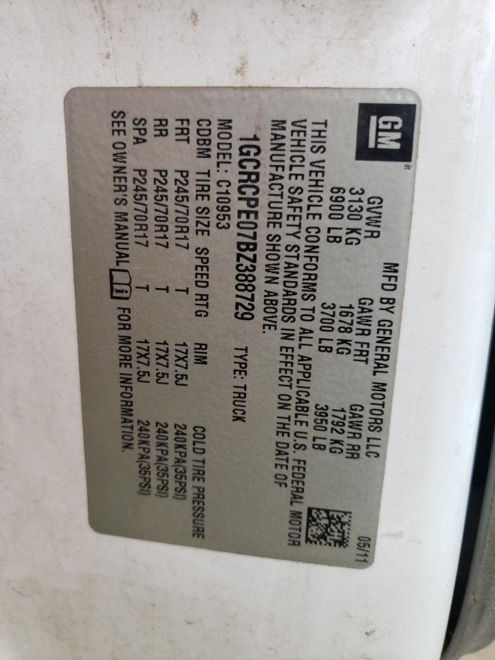 Lot #3305320306 2011 CHEVROLET SILV1500 2