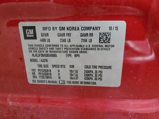 2016 BUICK ENCORE CON - KL4CJFSB4GB540665