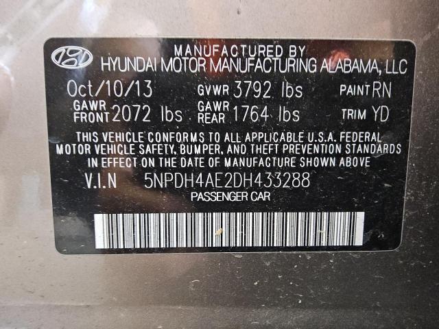 2013 HYUNDAI ELANTRA GL - 5NPDH4AE2DH433288