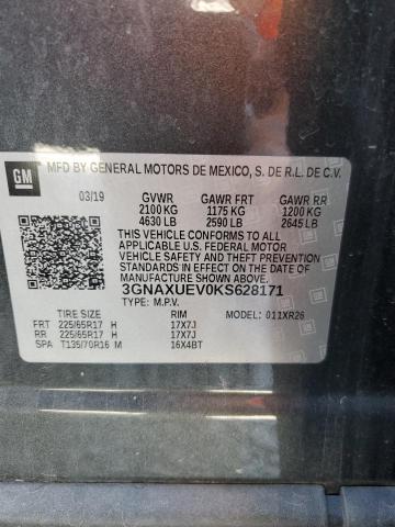 2019 CHEVROLET EQUINOX LT 3GNAXUEV0KS628171