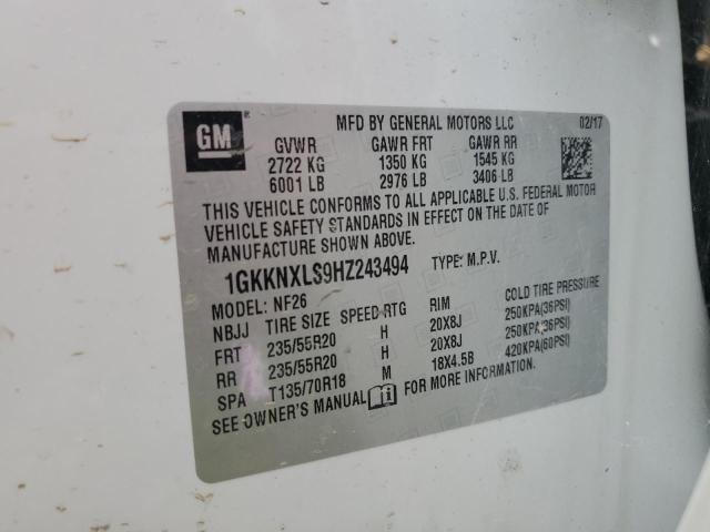 2017 GMC ACADIA DEN 1GKKNXLS9HZ243494
