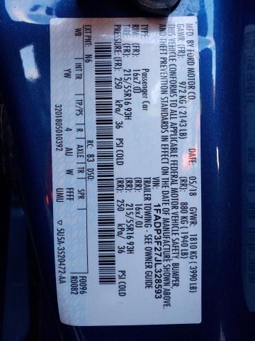 2018 FORD FOCUS SE 1FADP3F27JL328593
