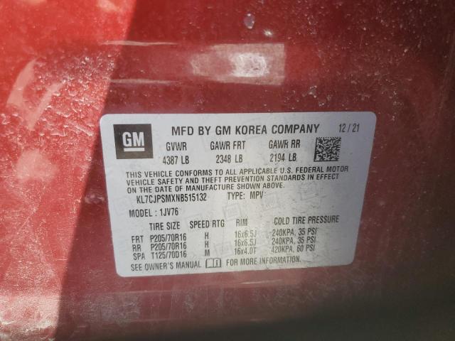 2022 CHEVROLET TRAX 1LT - KL7CJPSMXNB515132