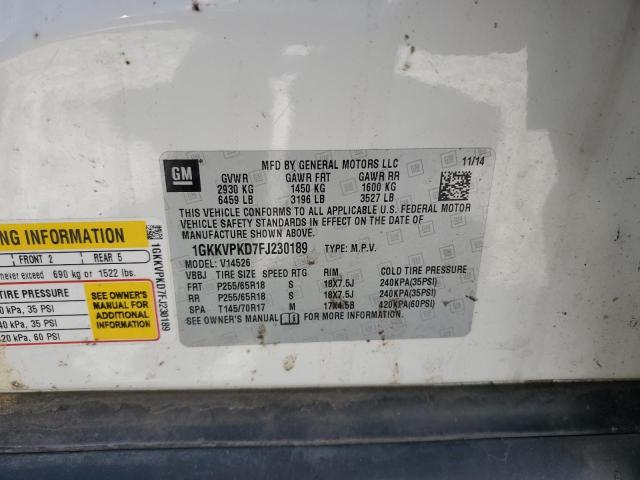 2015 GMC ACADIA SLE 1GKKVPKD7FJ230189