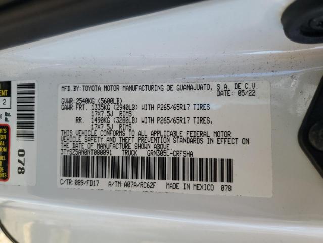 2022 TOYOTA TACOMA ACC - 3TYSZ5AN0NT080091