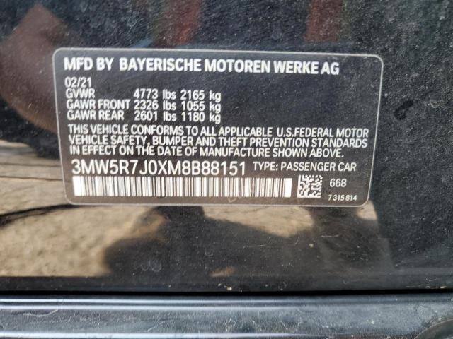 2021 BMW 330XI 3MW5R7J0XM8B88151